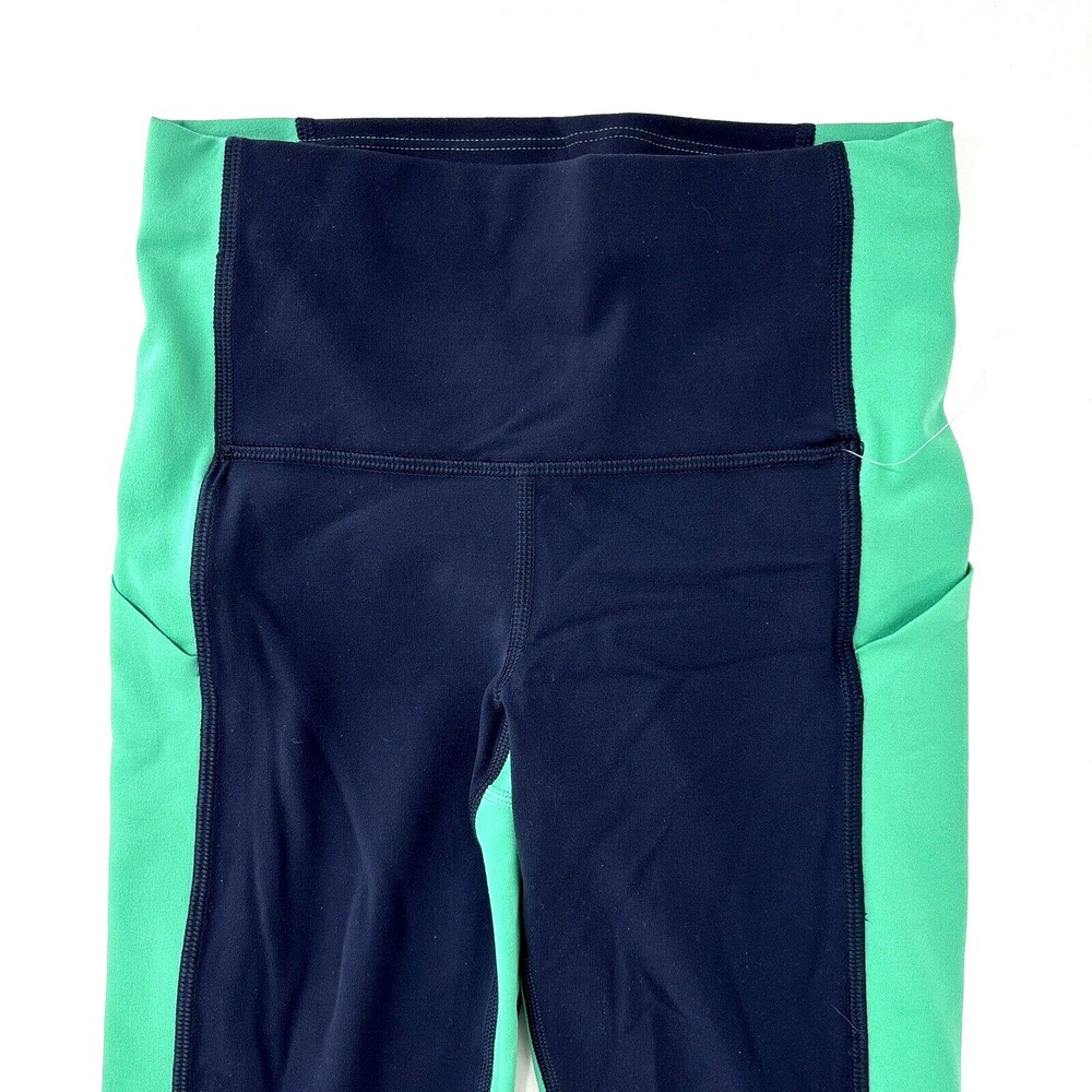 Athleta Yin 7/8 Tight Leggings Size 2XS Womens 405423 Pockets Navy Green NWOT - Picture 3 of 8